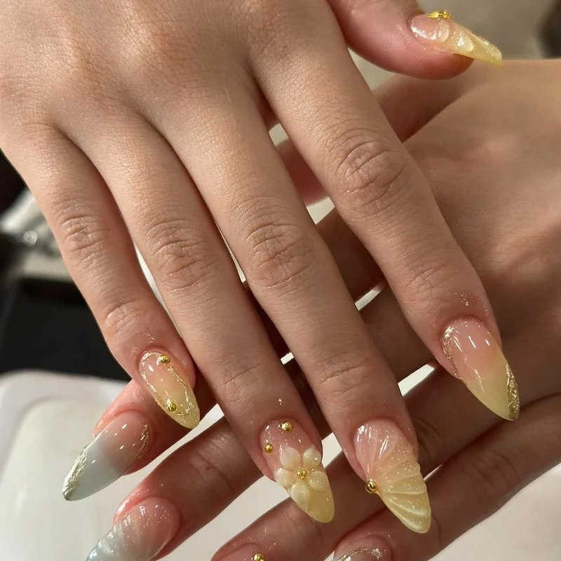 Haute Couture Noir Platinum Lines - Da Nang Nail Art
